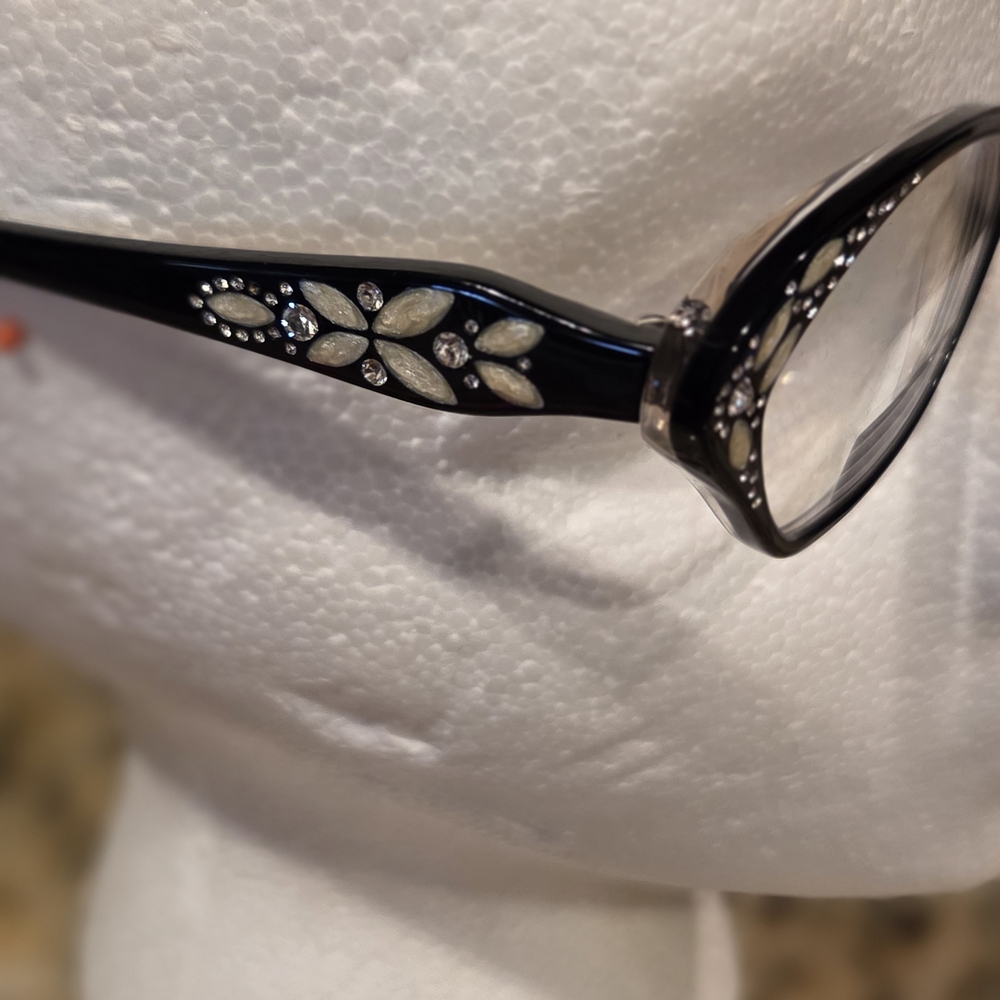 Caviar Elegant, Black, Opal And Bling Women's Glasses